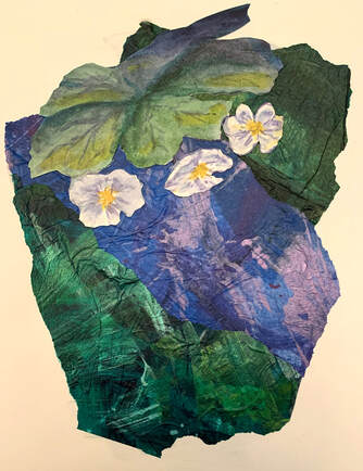 Mayapple Collage, Mikell Youell Worley, 8 1/2’ x 11